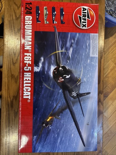 Airfix Grumman F6F-5 Hellcat 1:24 WWII Military Aviation Kit - Open Box