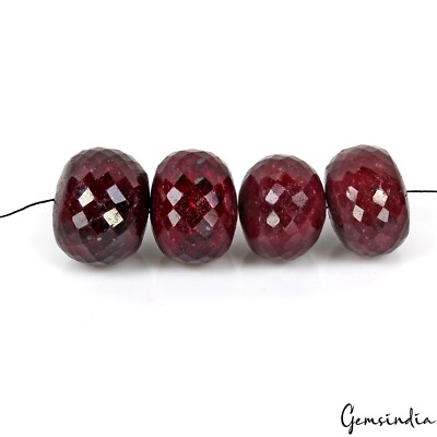 570 Ct Natural Red Ruby Round Checker Cut Earth Mined Loose Drilled Beads Gems