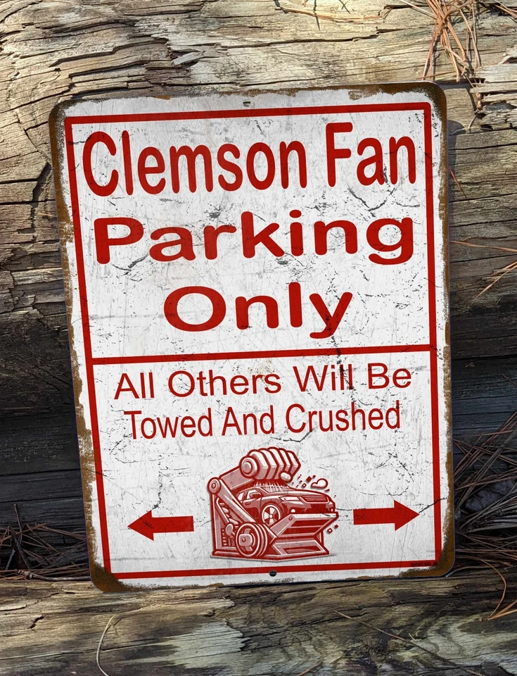 Personalized Parking Others Will Be Towed And Crushed Rustic 9"x12" Metal Sign - Image 4 of 4