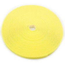 Reusable Fastening Tape Cable Ties 3/4 Inch Double Side Hook Roll 25 Yard Yello