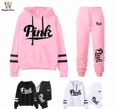 Women's Tracksuit -Casual Lazy Style Tandy Pink Jogging Suit