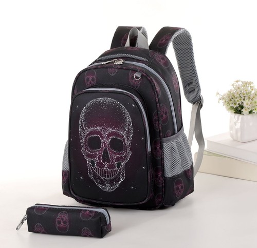 Mochila y Estuche para Lápices Unisex Impreso Completamente Forrado Viaje Escuela Mochila Bolso YB - Imagen 11 de 26