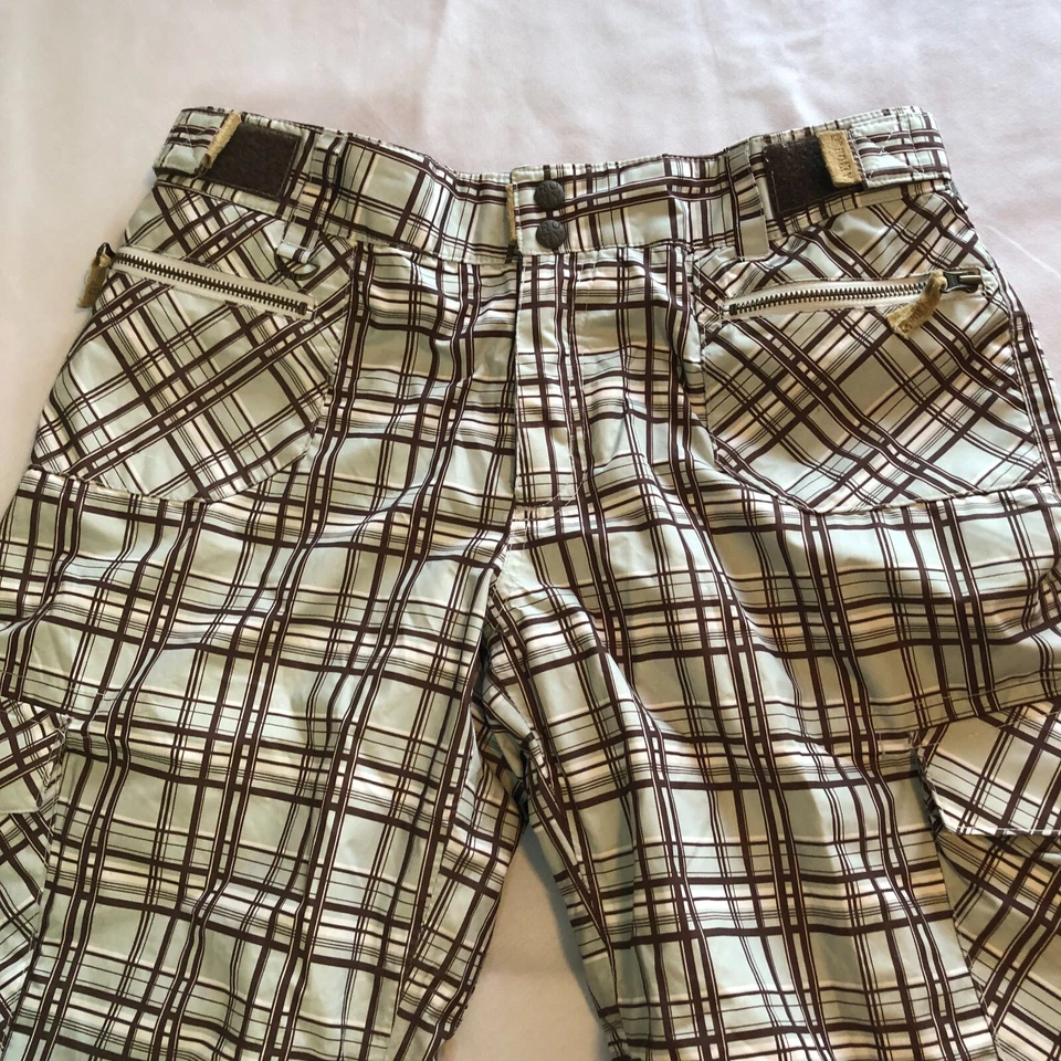 Pantalones de esquí snowboard ROXY para mujer talla L 5000 mm marrón y como nuevos tabla a cuadros Betty Foto 2 de 4