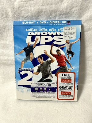 Grown Ups 2 Blu Ray + DVD Combo New Sealed Adam Sandler Comedy Movie Rare