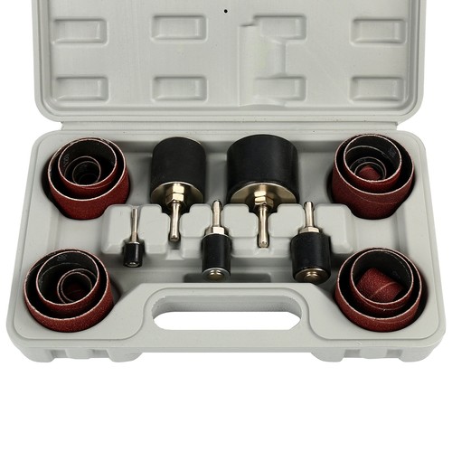 25pcs Sanding Round Drum Woodworking Drill Press Sander Sleeves 1/4'' Shank Set - Picture 2 of 8