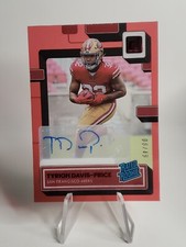 2022 Panini Clearly Donruss Tyrion Davis-Price Clearly RED Rated Rookie Auto /49