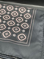 Unbranded Geometric Medallion Baroque Hand Roll Handkerchief Pocket Square