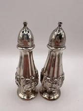 Vintage Weidlich Brothers WB52 Silver Plate Salt & Pepper Shaker Set  5x1 3/4”