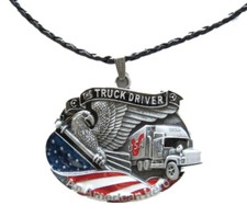Truck Driver Pendant Necklace Trucker Spedition Lorry Driver USA United States