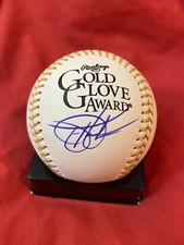 TODD HELTON AUTOGRAPHED SIGNED RAWLINGS GOLD GLOVE BASEBALL ROCKIES COA LOGO