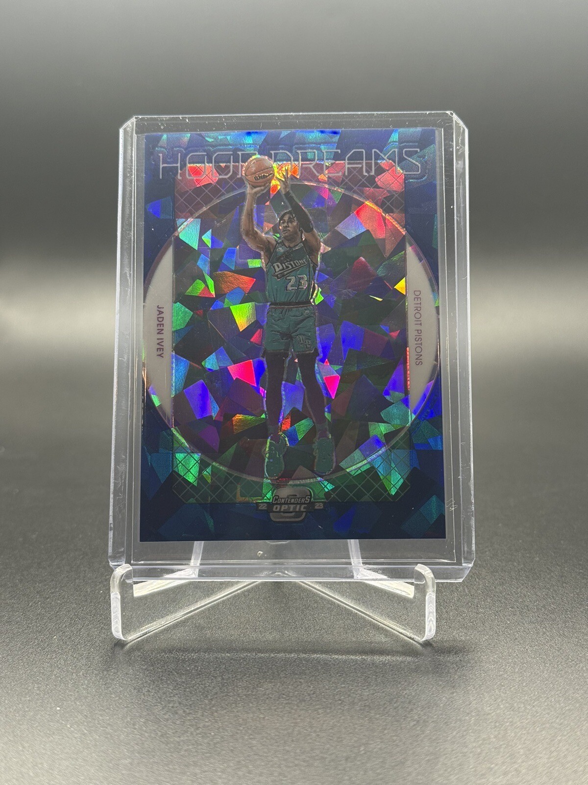 Jaden Ivey 2022-23 Panini Contenders Optic Rookie Hoop Dreams Blue Ice /75 #20