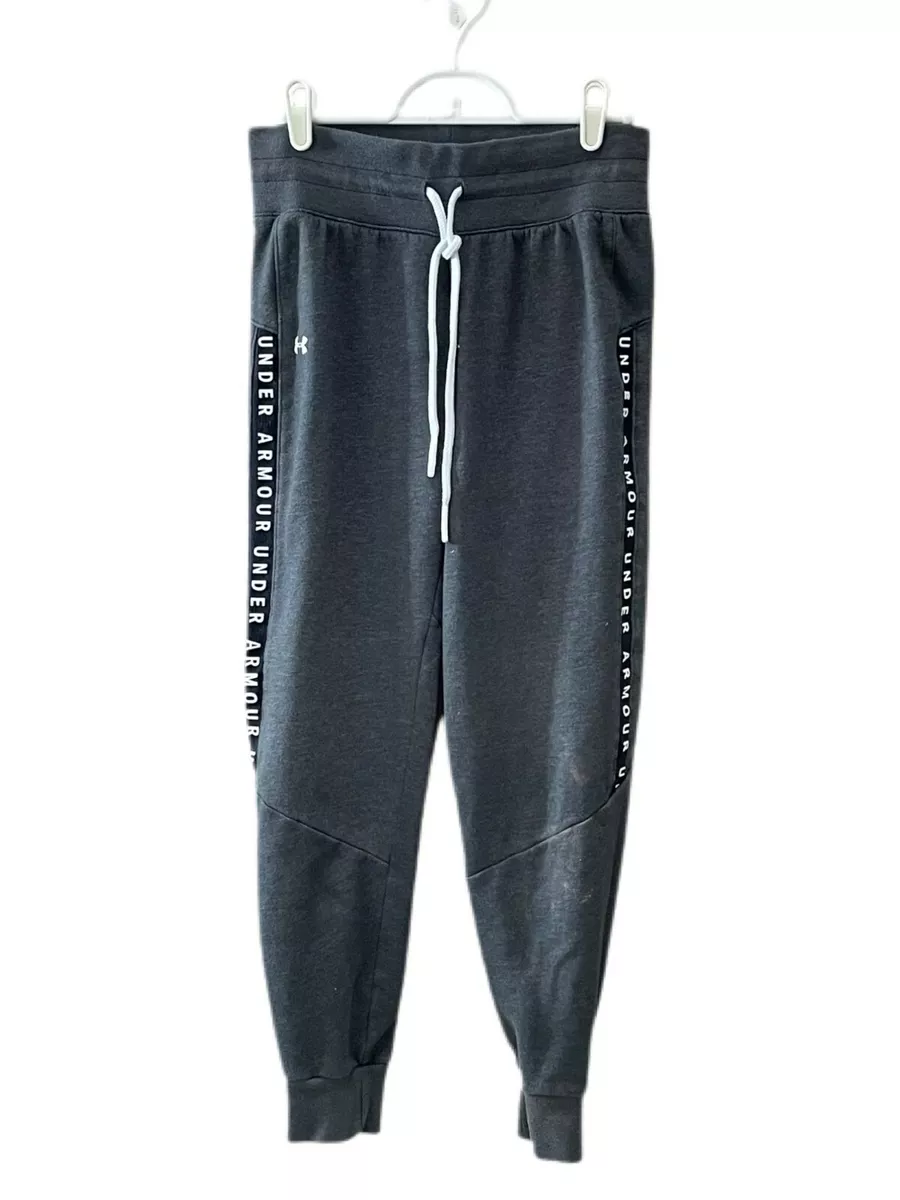 Under Armour Women's Taped Fleece Gym Sweat Pants Charcoal Grey XS