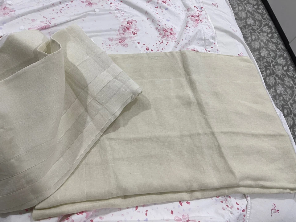 Pratesi Italia Nuevo con etiquetas 2 piezas King Shams 100 % lino beige italiano Foto 2 de 4