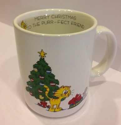 Papel Merry Christmas to the Purr-fect Friend Mug Cup Cat Mouse Gift Coffee Xmas
