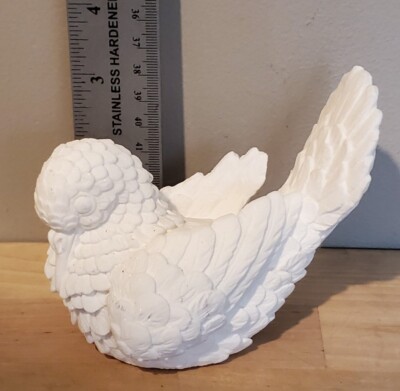 Vintage Alabaster Dove A. Santini Classic Figure Bird Made in Italy