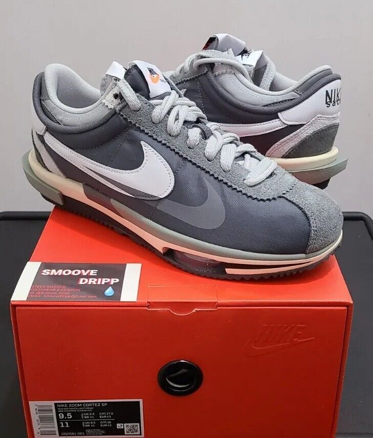 Nike Zoom Cortez SP X Sacai ( Iron Gray ) ( Size 9.5 ) ( Authentic ) ✅