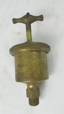 Vtg Lunkenheimer MARINE #2 T-Handle Automatic Brass Grease Cup Hit Miss Old