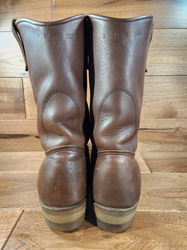 Red Wing PECOS Brown Leather Pull On Roper Boots Wide Size 10 EE Made USA - Picture 3 of 12