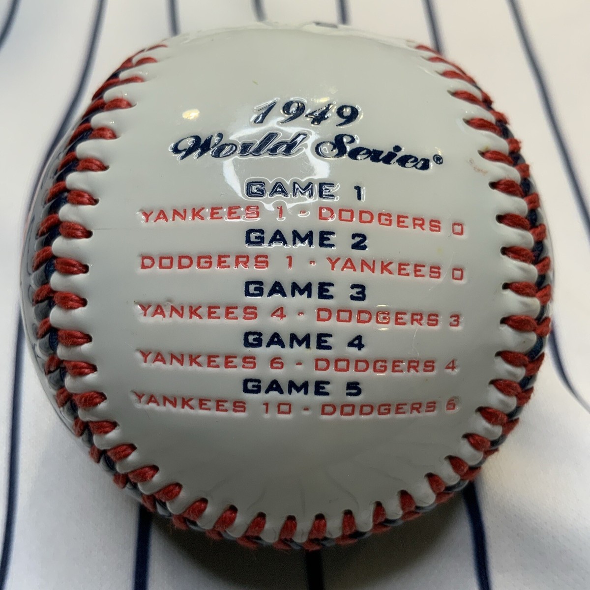 1949 World Series Brooklyn Dodgers New York Yankees Souvenir Baseball  Ball