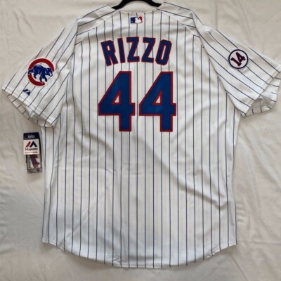 Authentic! Majestic 56 3XL, CHICAGO CUBS PINSTRIPE ANTHONY RIZZO