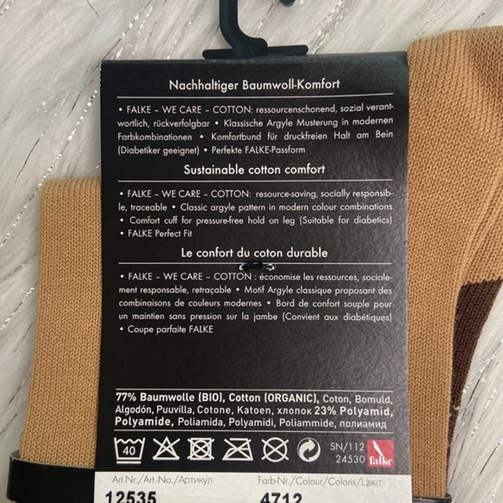 FALKE Sensitive Argyle Men Socks size US 6 1/29 eBay