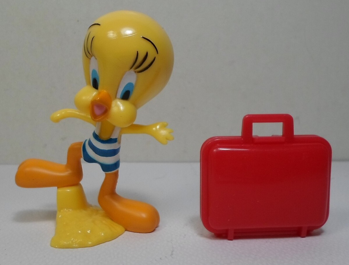 WARNER Bros LOONEY TUNES 3'' TWEETY BIRD ON VACATIONS PVC FIGURE w