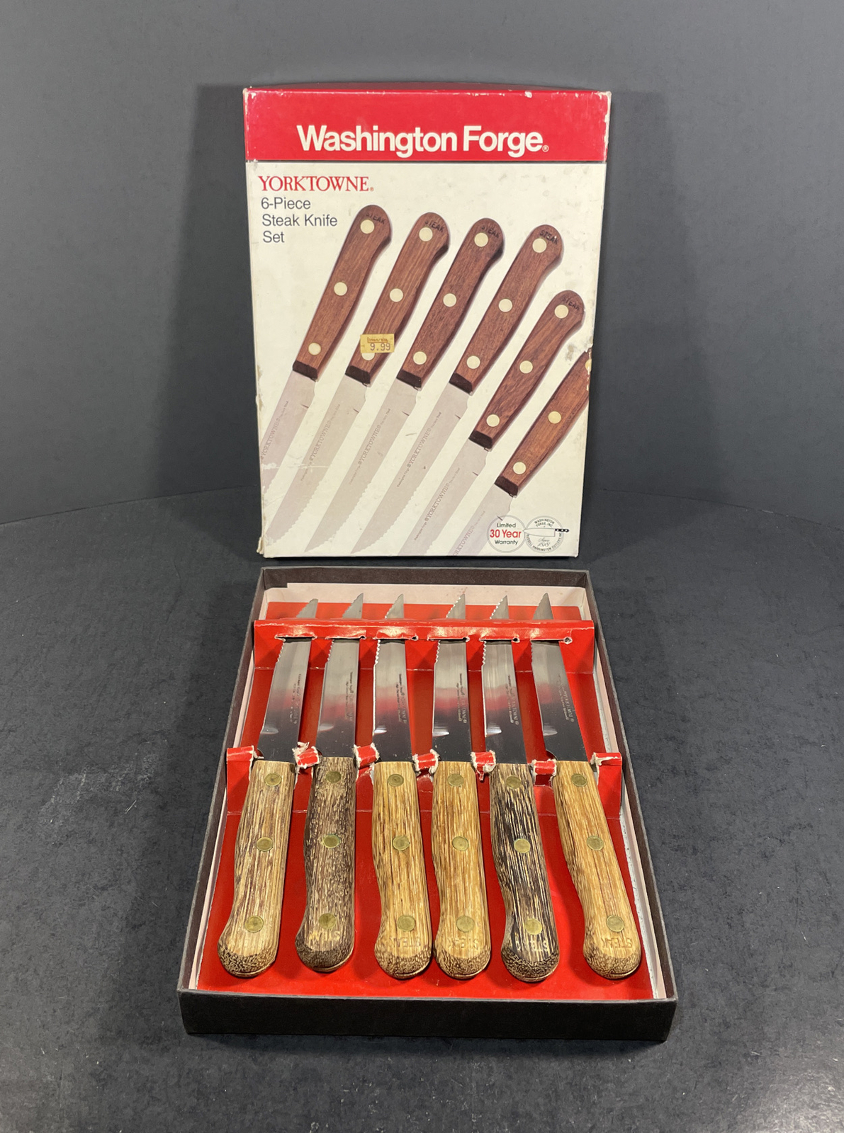 Washington Yorktowne Steak Knives Serrated Blade Japan Original