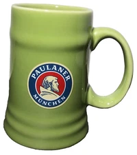 2024 Paulaner Munich Addison Texas Oktoberfest Ceramic Green Beer Cup Stein Mug