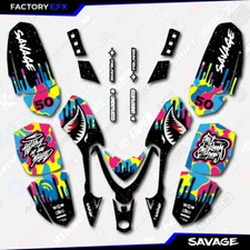 CMYK Savage Camo Racing Graphics kit fits Polaris Predator 50 ATV Decals 06+