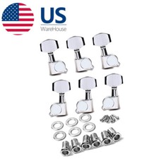 3R3L Inline Guitar Tuners String Tuning Pegs Keys Sealed Machine Heads Chrome