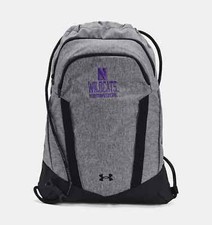 Under Armour Northwestern Wildcats Undeniable Sackpack Drawstring Bag Grey NWT