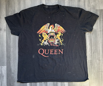 Queen XXL Schwarz Classic Logo T-Shirt Tee Absolute Kult Mercury May Taylor Deacon