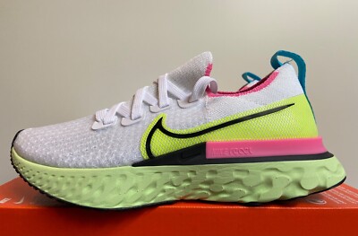 Nike React Infinity Run Flyknit White Black Volt Pink CZ7993-100 - Main Image