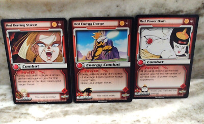 Dragon Ball Z  Red Burning Stance , Energy Charge, Power Drain #s 30 - 31 - 32