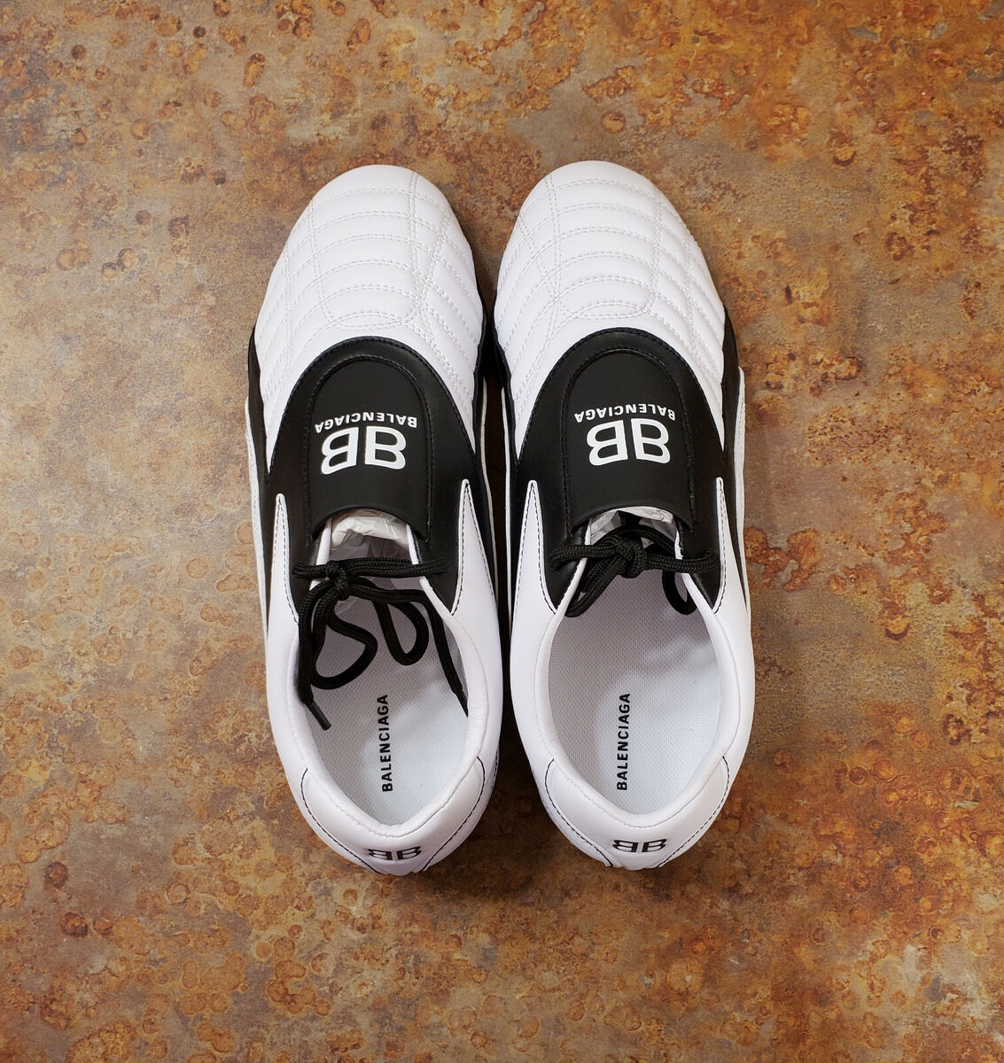 New! Balenciaga 'Zen' Low Top Sneakers White Black Womens 8 New! Balenciaga 'Zen' Low Top Sneakers White Black Womens 8