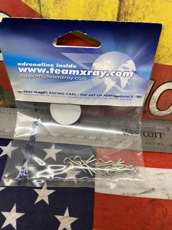 XRAY 30-9400 Body Clip: 5mm Body Post x 8pc. ~NEW~ USA SHIPPED - Image 3 of 3