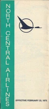 North Central Airlines system timetable 2/23/75 [0013] Buy 4+ save 25%