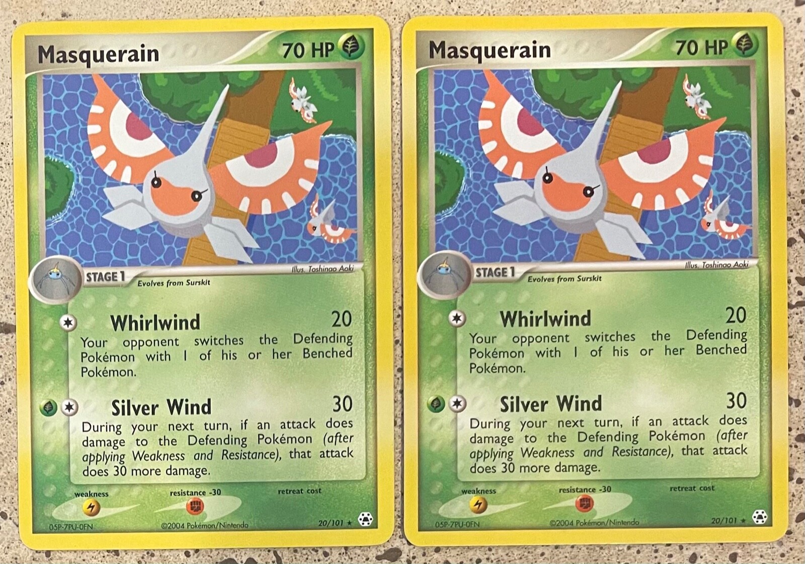 Pokemon - Masquerain - Hidden Legends 20/101 - Rare - NM BONUS Surskit