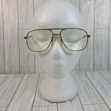 Vintage AO American Optical Aviator 140 Z87 Safety Glasses Gold Metal