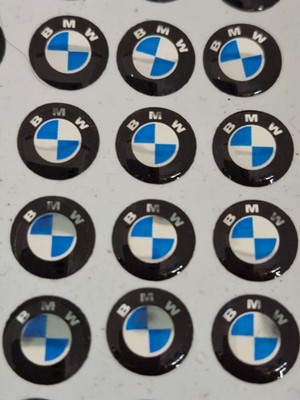 2X Ersatz Fernbedienung Schlüsselanhänger Abzeichen 3D Emblem Aufkleber Decal BMW 11mm