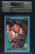 BAS 2001-02 Topps Draft Pick Joe Johnson #230 Seal of Authenticity Auto 3c7