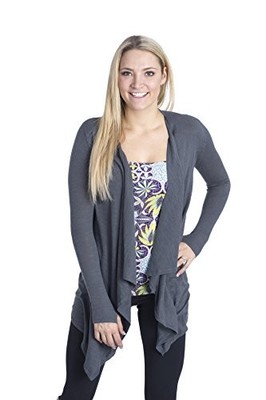 Soybu Damen Cardigan Lena, Strickpullover Grau, L