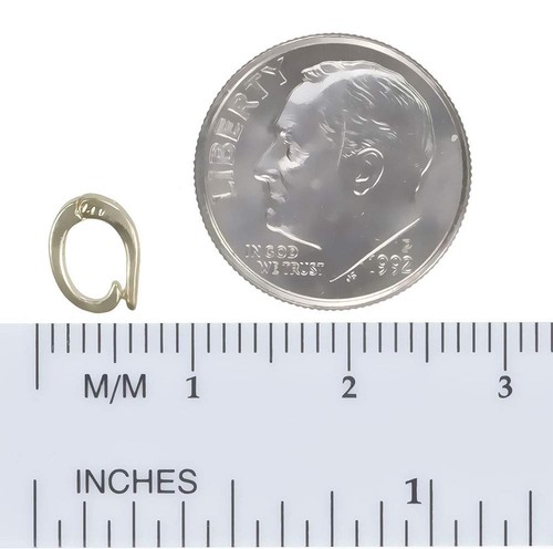 14K Yellow Gold 8mm x 5mm x 1.5mm Hinged Bail Enhancer for Necklaces and Pend... - Picture 4 of 5