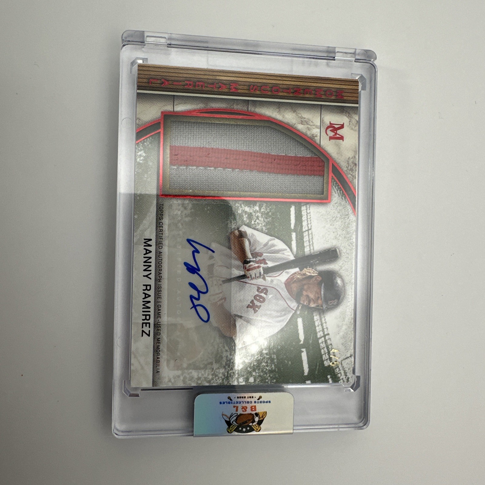 2025 Topps Museum Manny Ramirez Momentous Material Jumbo Patch Auto Ruby 4/5! 🔥 view 6