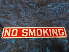 Vintage Standard Oil No Smoking Tin Porcelain Sign 24" x 4" Stonehouse Signs