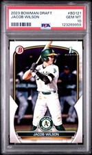2023 Bowman Draft Jacob Wilson #BD-121 1st Bowman PSA 10 Oakland Athletics RC