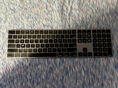 Apple Magic Keyboard with Numeric Keypad  (Black Keys) 
