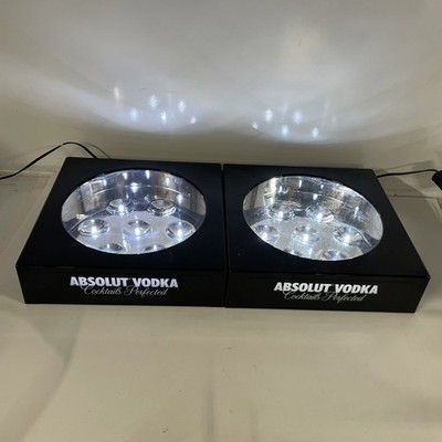 Absolut Vodka Lite Bottle Pedestal Bar Light Man Cave Home Garage Display