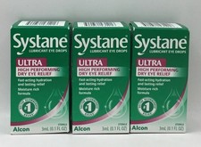 (3) Systane Ultra High Performing Dry Eye Relief 3x3=9 mL Exp 1/27