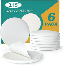  3.15" Door Stoppers Wall Protector, 6 Pcs Large White Silicone Door Bumpers